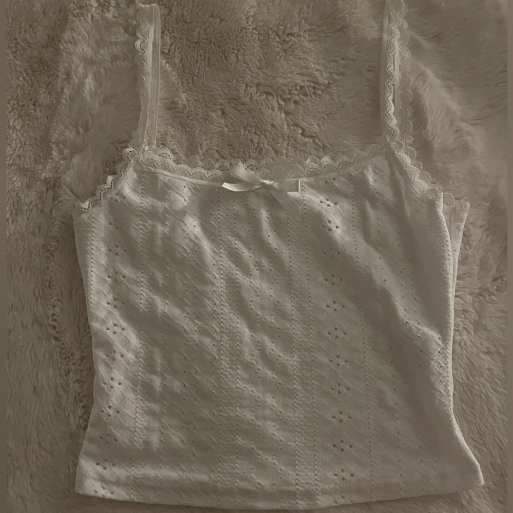 White lace Shein tank top- Size small